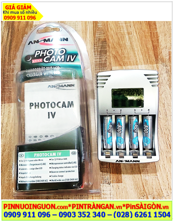 Ansman Photocam IV; Bộ sạc Photocam IV kèm sẳn 4 pin sạc Ansman Mignon NiMh AAA800mAh 1.2v